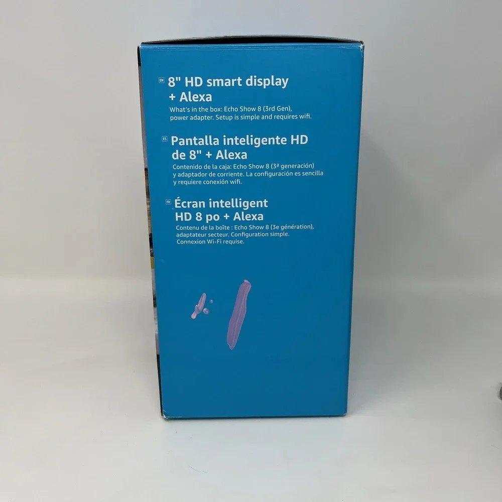 Amazon Echo Show 8 3rd Gen Smart Display Charcoal CRACKED SCREEN Works AS IS